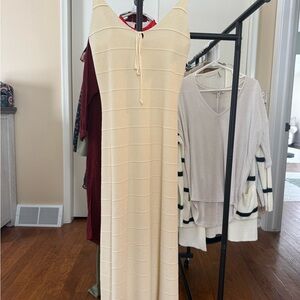 Chic Cream Knit Maxi Dress